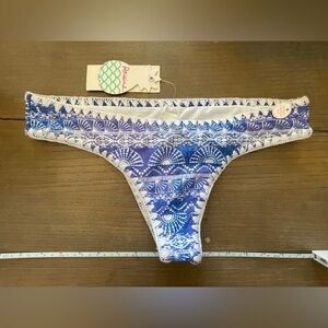 RAISINS blue and white bikini bottoms